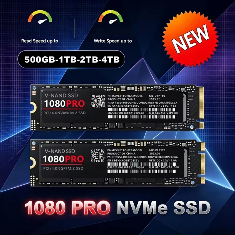 1080PRO Original New M.2 NVMe PCIe 4.0 SSD High Speed Gaming Internal Drive Storage Upgrade For PS5 Laptop Desktop PC