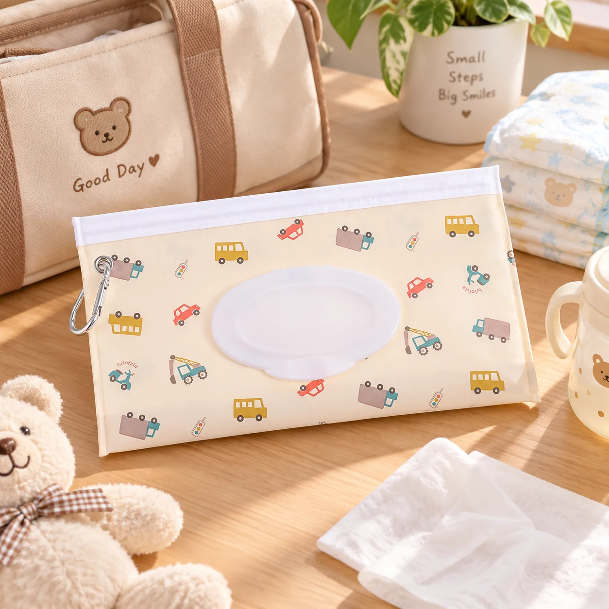 Baby Products Carry Bag - Cute EVA Wet Wipes Bag Flip