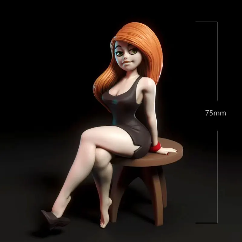 Resin Model Cartoon Girl Figurine Unpaint No Color RW-672