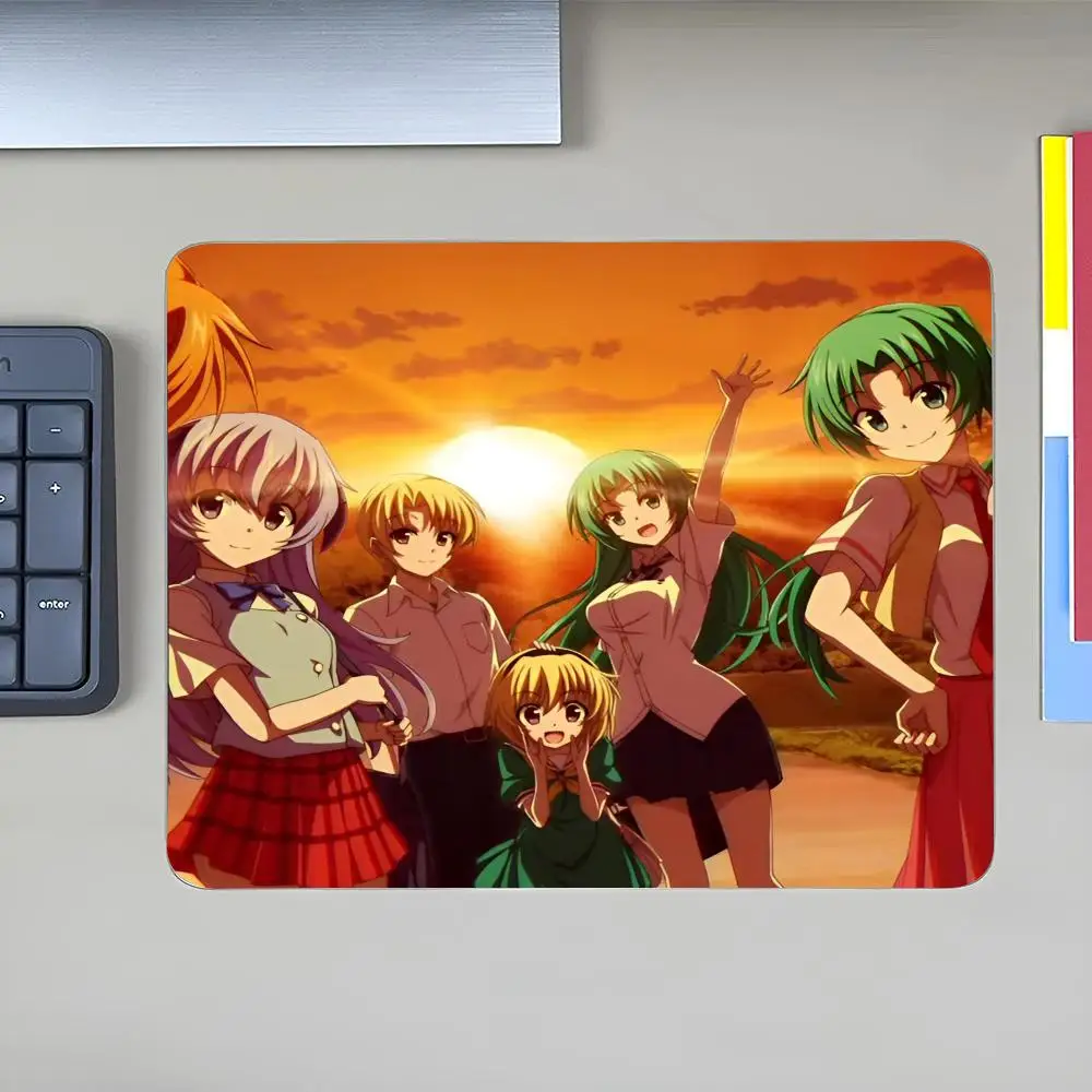 H-Higurashi when they c-crys MINISO Mouse Pad Anime Game Mouse Pad High Quality Small Desk Pad Rubber Laptop Desk Pad