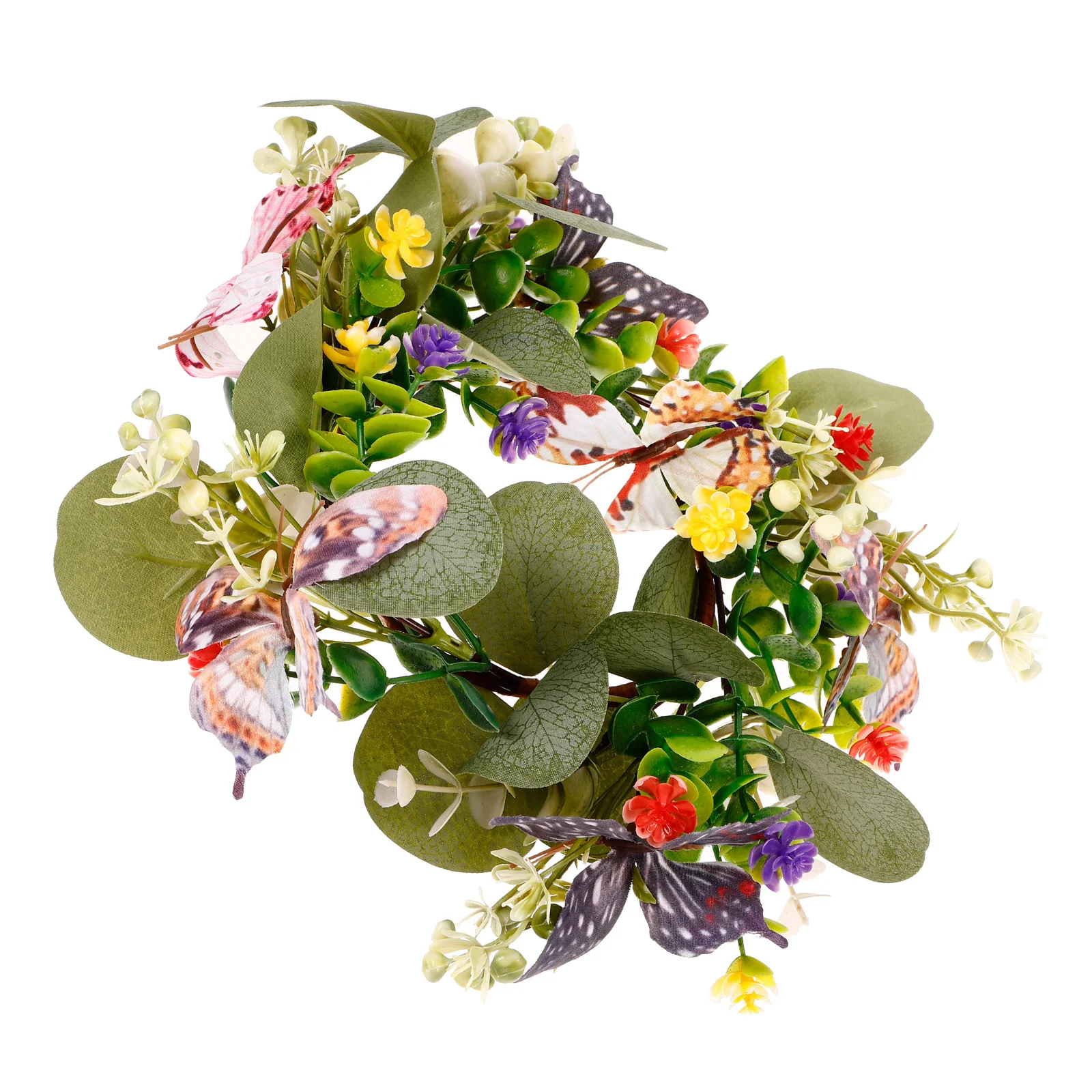 

Wreaths Artificial Eucalyptus Leaves Floral Hoop Ring For Pillar Candles Table Decor Wedding Party Home Decoration