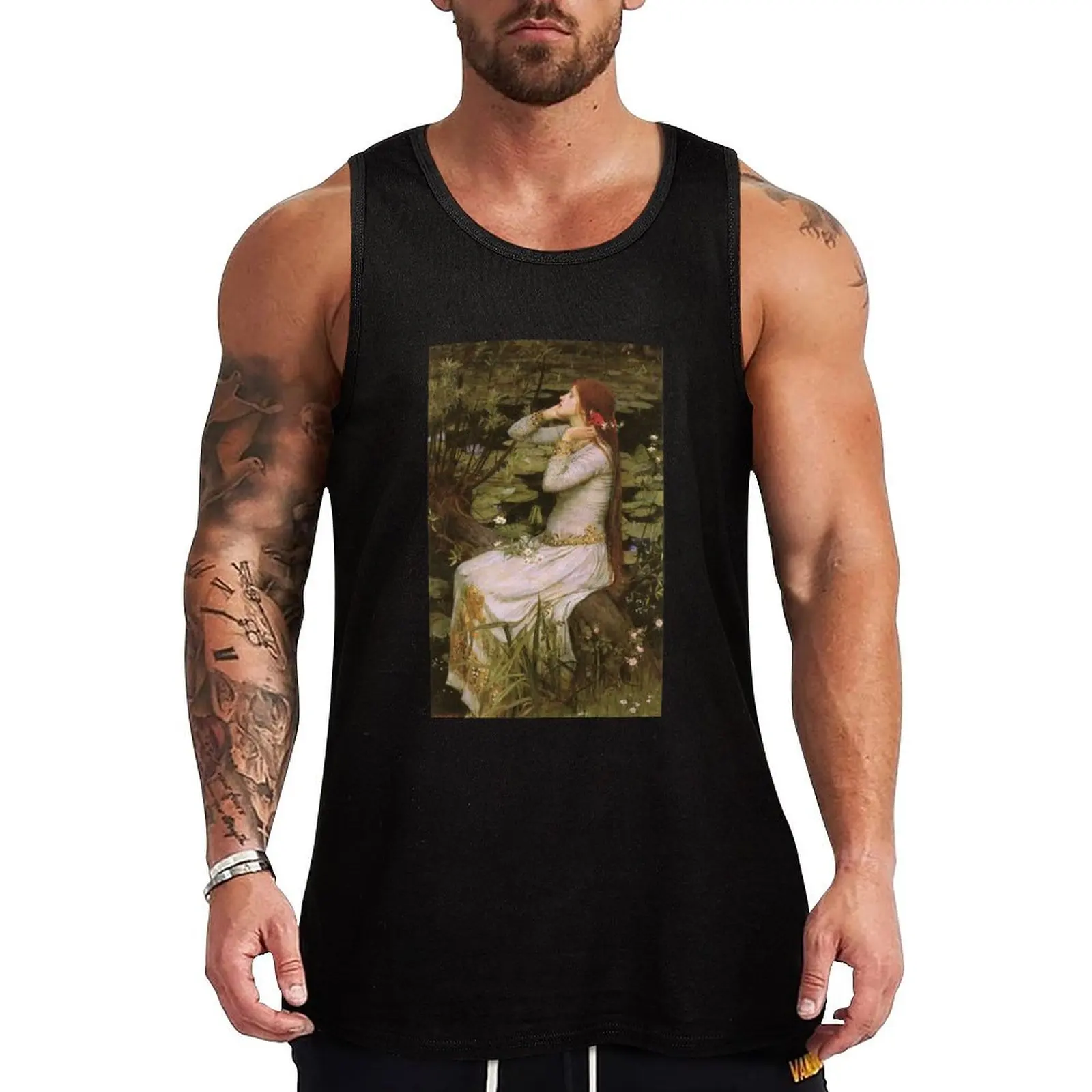 Ophelia - John William Waterhouse Tank Top Summer Casual Tank Top Loose Fit Breathable Shirt