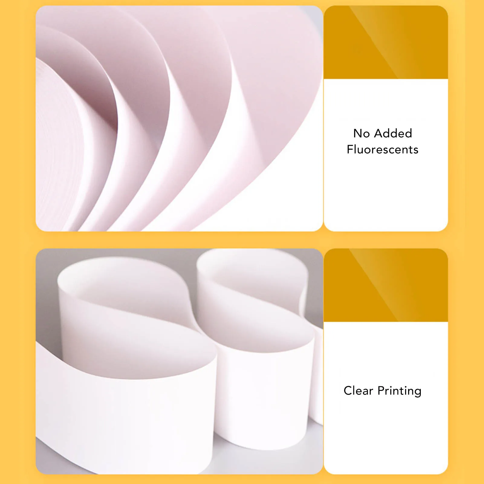 【تخفيضات سريعة】10 لفات من ورق الطباعة الحراري المحمول بدون قلب عالي الدقة مجموعة ورق الطباعة الحراري لفة ورق الإيصالات الحرارية