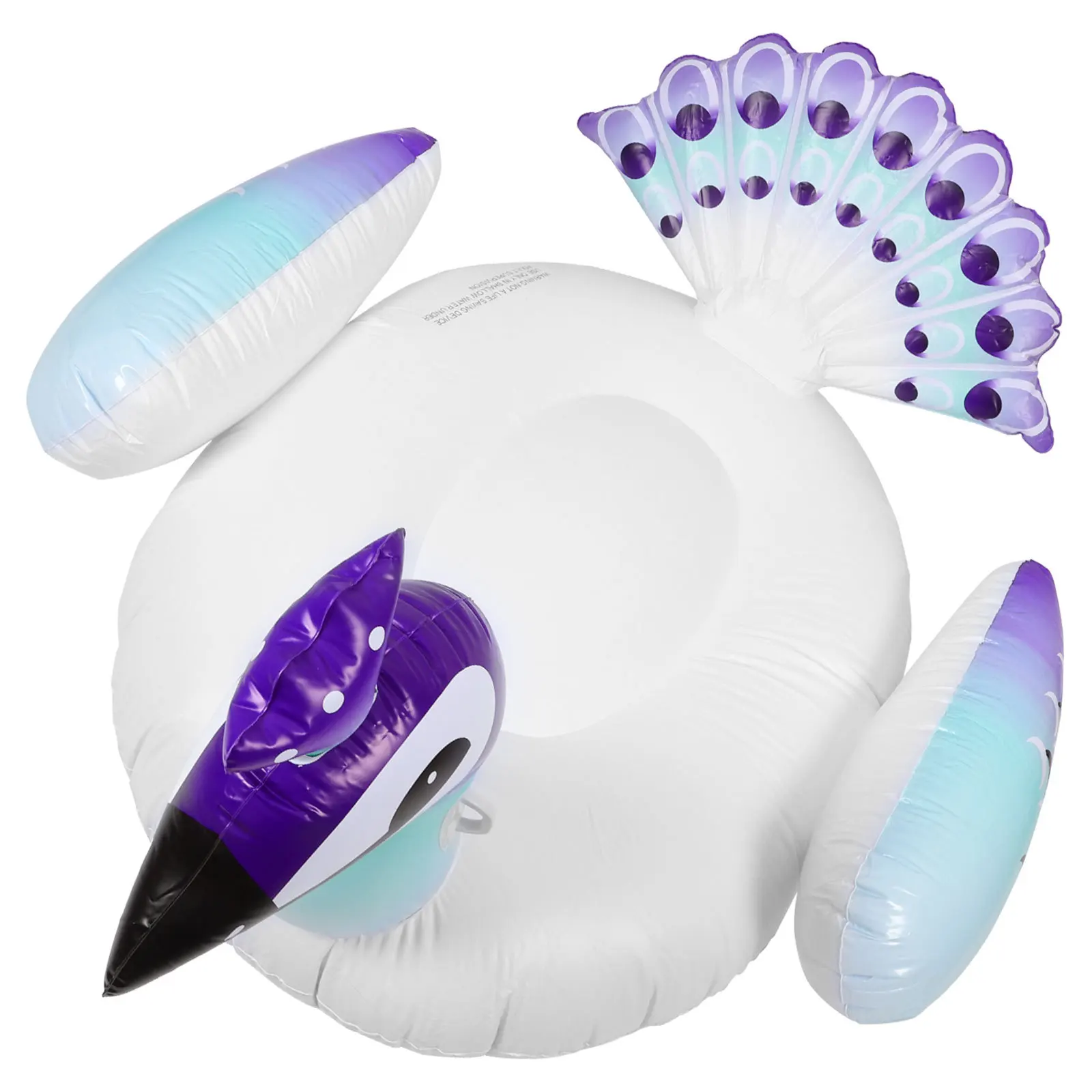 1pc Inflatable Peacock Mount Pool Float Adult Kids Bright Color Soft PVC Material Summer Beach Fun Floating Recliner Inflatable