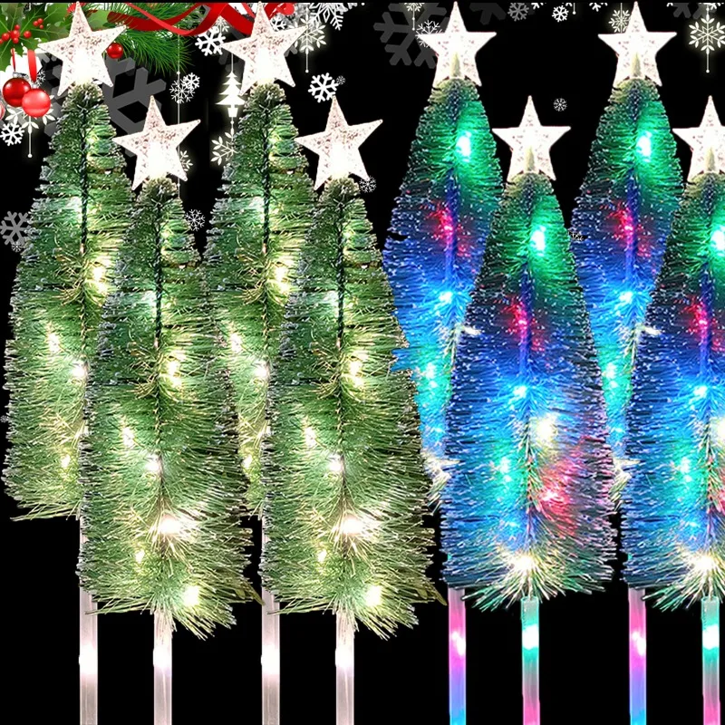 

Белые разноцветные рождественские солнечные светильники-звезды, светодиодные лампы на солнечной энергии, уличные водонепроницаемые ландшафтные светильники для сада, украшения для вечеринок