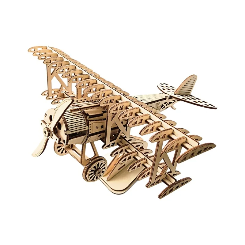 Airplane 3D Puzzle Wooden Toys Educational Assembly Toys DIY Creative Ornaments