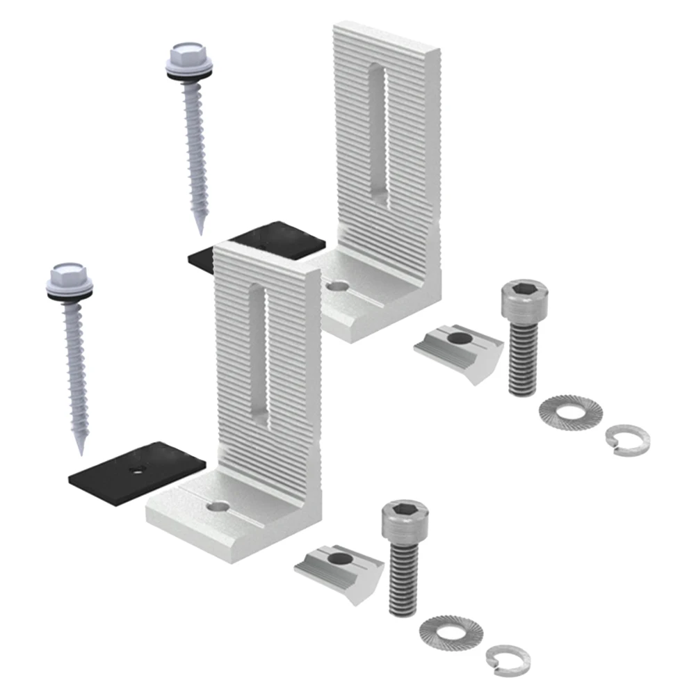 حل تركيب طويل الأمد مع دعامة تثبيت لوحة من النوع L من الألومنيوم لوحدات الطاقة الشمسية، بناء قوي #3