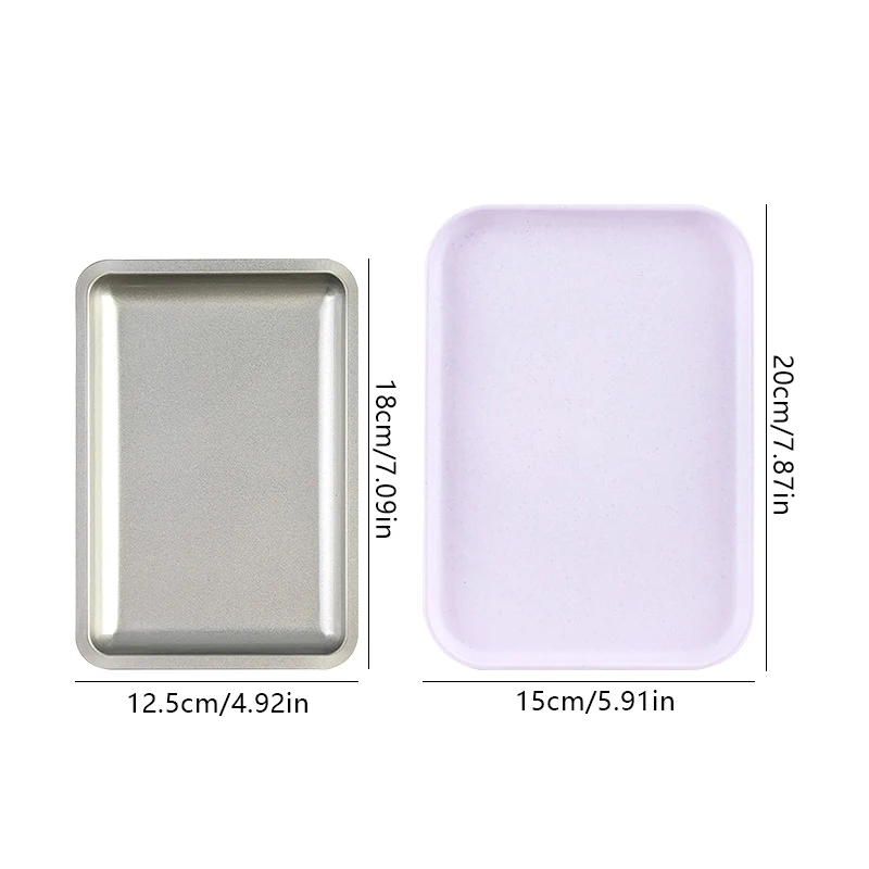 สแตนเลสสตีลเครื่องสําอางค์ถาดเล็บอุปกรณ์เครื่องมือทันตกรรมและเล็บปลอมตกแต่งเล็บถาด