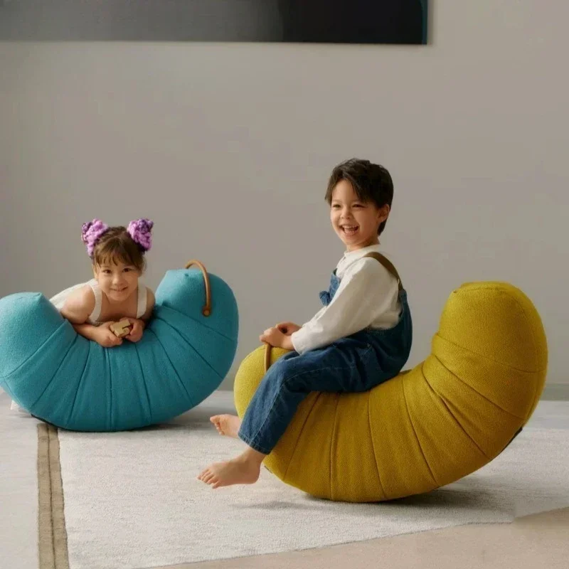 Minimalist design children's chair mini roll rocking chair caterpillar dopamine casual single chair