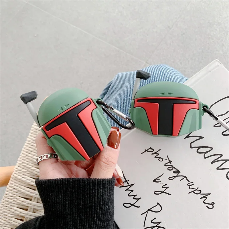 3D Cartoon Boba für AirPods 1 2 Pro Fall Drahtlose Kopfhörer Schutzhülle Fall für Airpods 1 2 Kopfhörer Fall für Air Schoten