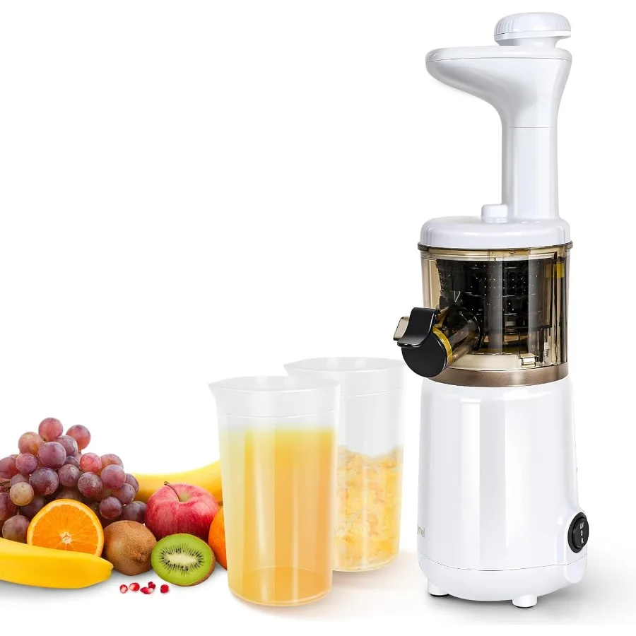 

Compact and Portable Cold Press Juice, Masticating Slow Juicer with 1.77” Extra Wide Inlet Funnel for Fruites and Vegetables,Inc