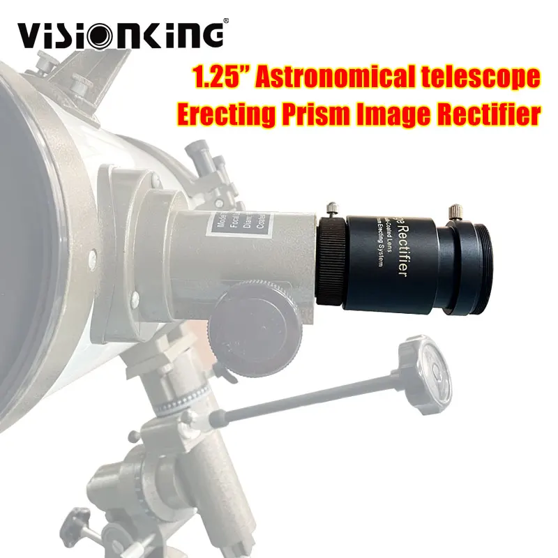 Visionking 1.25" Image Rectifier 1.5X Erecting Prism Erecting Eyepiece Barlow Len for Newtonian Reflector Astronomical Telescope