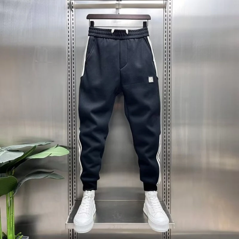 

2025 Trendy Men's Harem Pants Youth Sporty Style korean fashion Sweatpants Men's Striped Casual Pants Branded Man Trousers