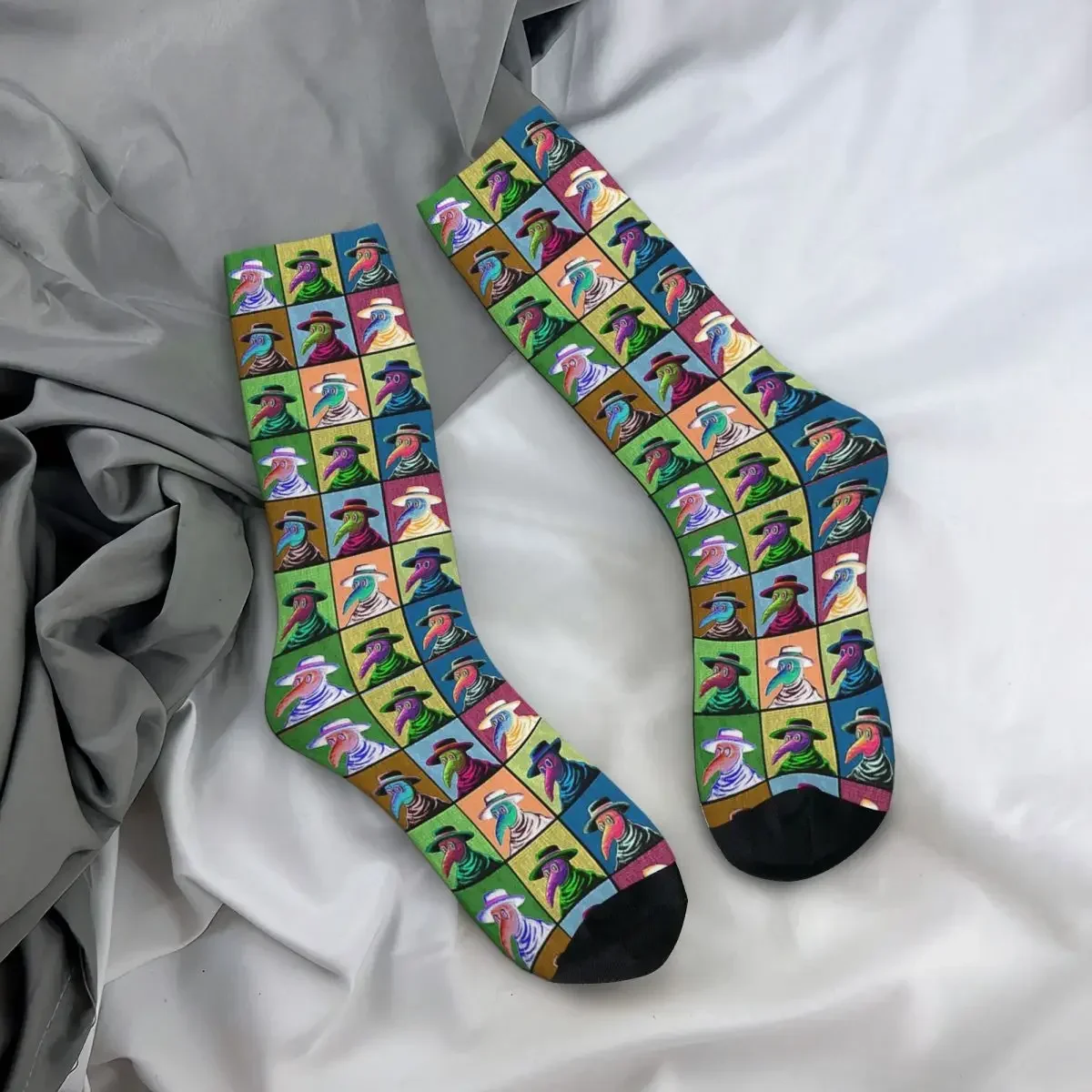 Calcetines de médico de la plaga Pop Art, medias Harajuku de alta calidad, calcetines largos para todas las estaciones, accesorios para regalo de cumpleaños Unisex