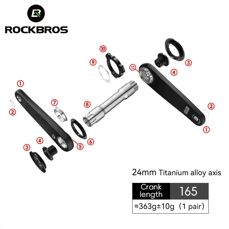 ROCKBROS Road Bike Titanium alloy Axis 24mm Carbon Fiber Bicycle