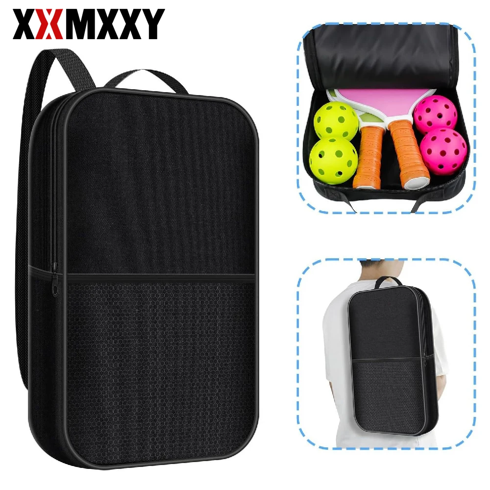 

1PCS Pickleball Paddle Bag for Men Women, Water-Repellent Backpack with Adjustable Strap,Fits 2 Paddles & 4 Balls,Tablet Pocket