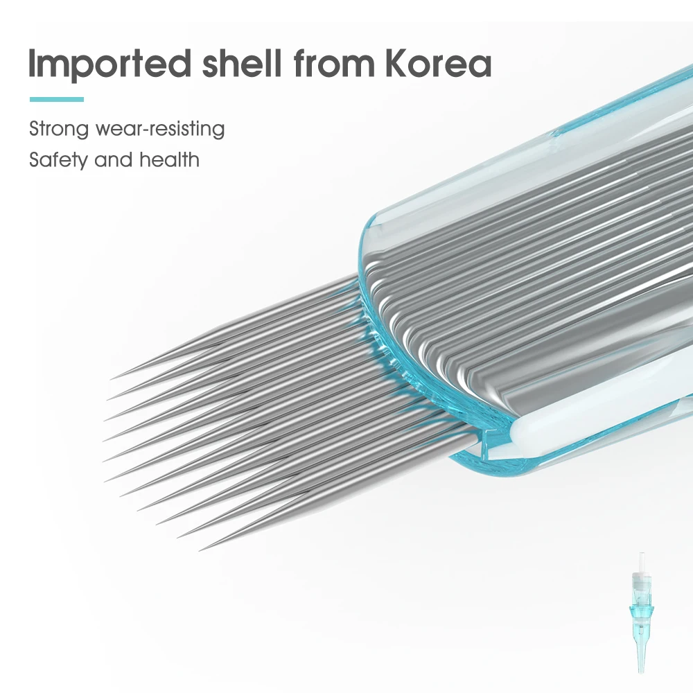 Cartucho de tatuaje permanente aguja 1RL 3RL MG CM agujas de tatuaje membrana de silicona de seguridad para empuñaduras de máquina de tatuaje 20