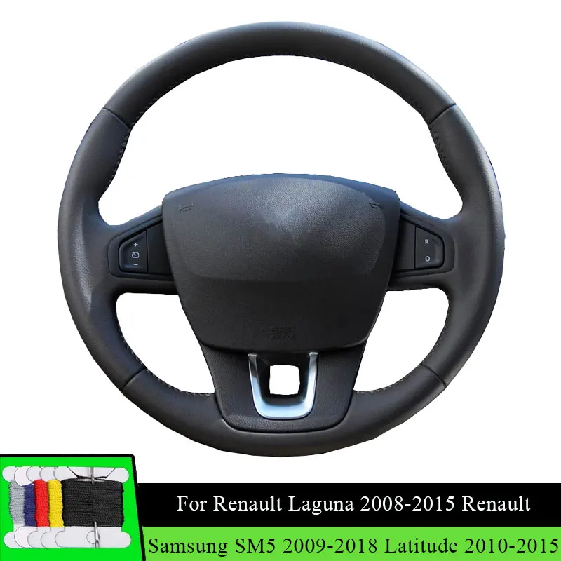 

Scratch-Resistant Car Steering Wheel Cover Microfiber Leather For Renault Laguna Renault Samsung SM5 Latitude Auto Steering Wrap