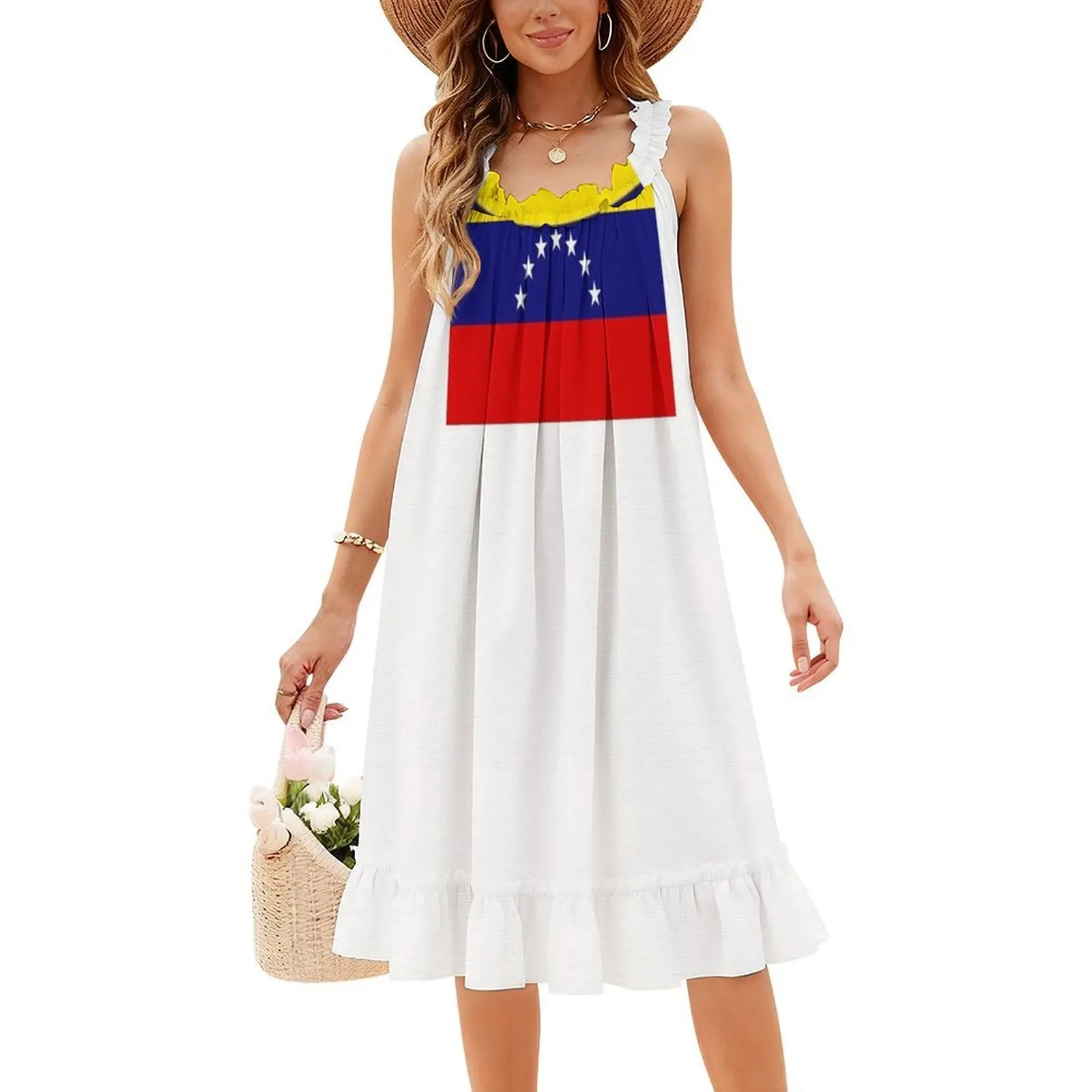 فستان نسائي من فنزويلا هيب هوب ملابس الشارع مطبوع عليه رسومات جرافيكية ملابس نادي الحفلات فنزويلا علم فنزويلا فستان سهرة بعلم فنيزويلا #5