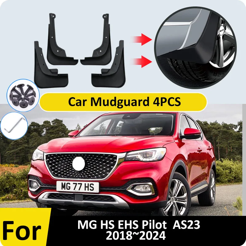 

For MG HS EHS Pilot AS23 2018~2024 2020 2021 2023 Car Splash Guard Mud Flaps Front Rear Wheel Fender Flares Mudguard Accessories