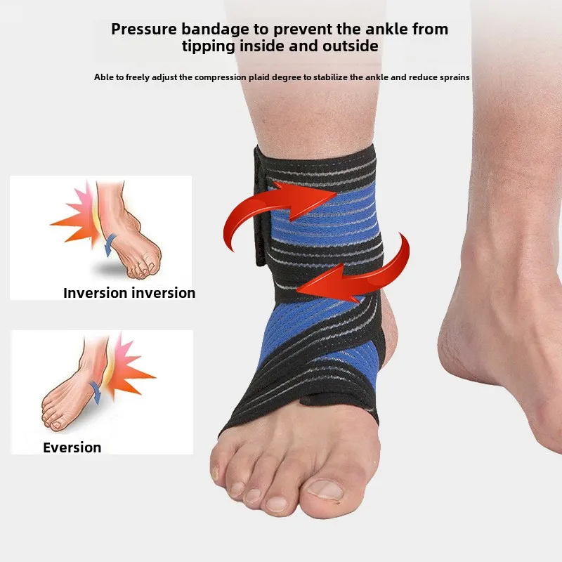 발목 교정기 지지대 스트랩, 염좌 보호, 스포츠 피트니스 압력, 배드민턴 농구 얇은 통기성 붕대, 1 개