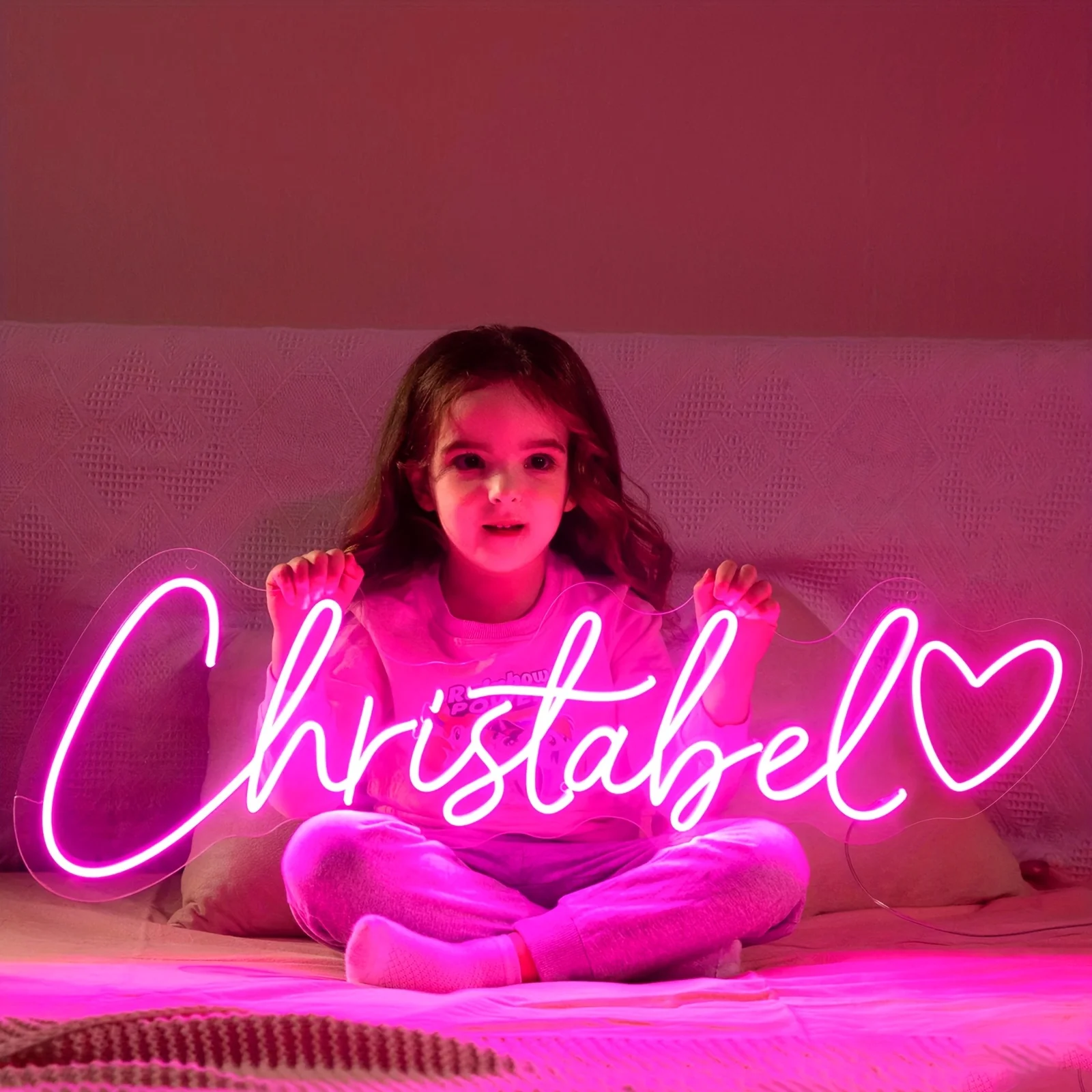 مخصص النيون تسجيل الاطفال اسم النيون علامات الاكريليك عيد ميلاد شعار شخصية أضواء LED الهدايا الأسرة ديكور جدران المنزل الزفاف #1