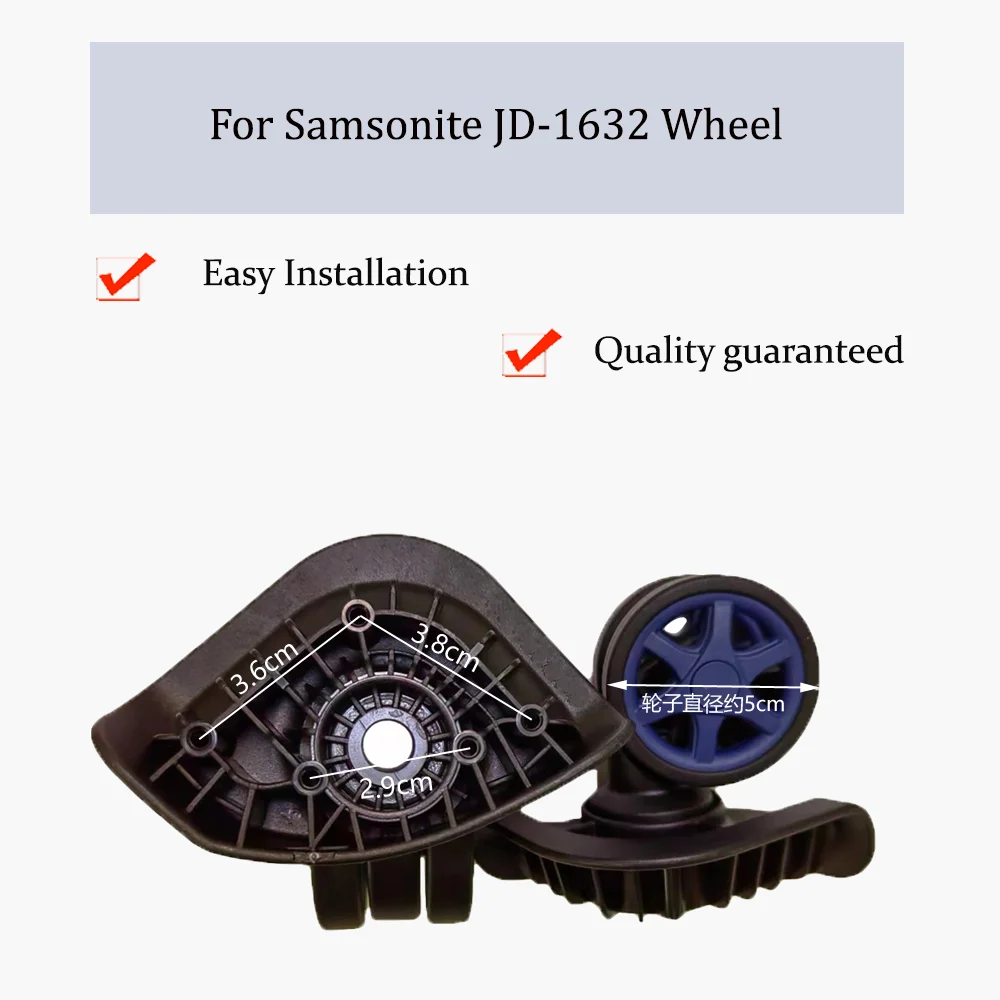 

For Samsonite JD-1632 Nylon Luggage Wheel Trolley Case Wheel Pulley Sliding Casters Universal Wheel Repair Slient Wear-resistant