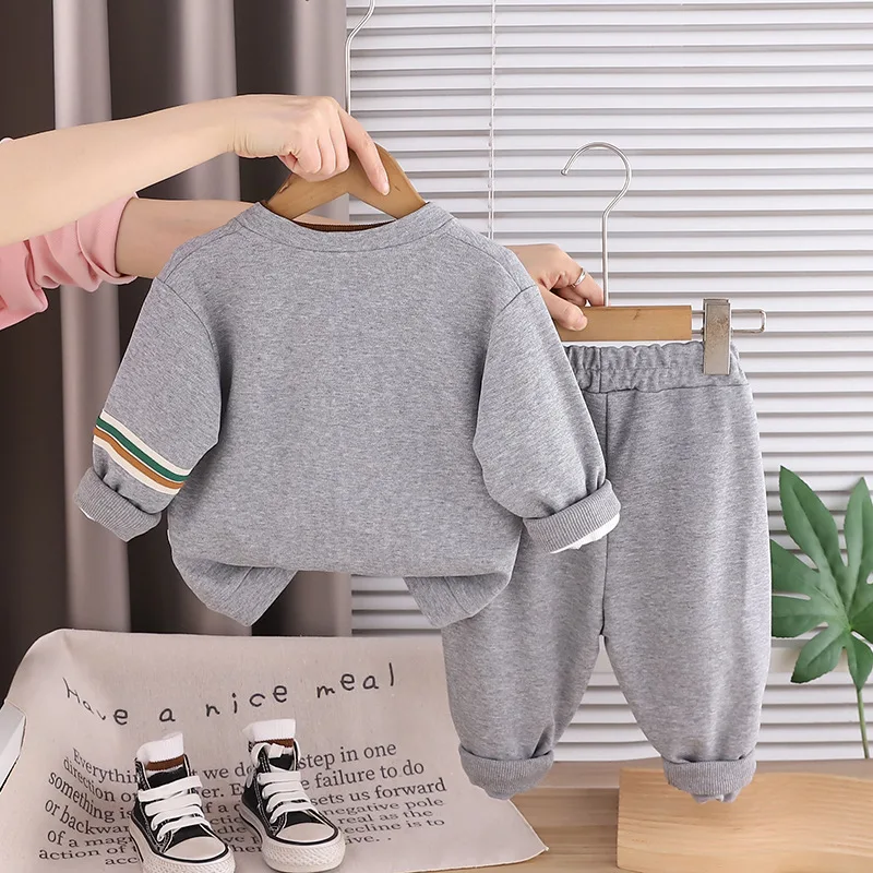 Toddler Boys Outfits Baby Boy Clothes 9 To 12 Months Fashion Cartoon Long Sleeve Jackets + T-shirts + Pants Kids Tracksuit Set