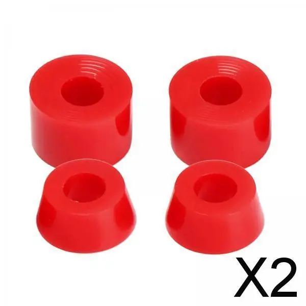 Buchas de substituição para Skateboard Truck, Longboard, Vermelho, 2X, 4X, 92A