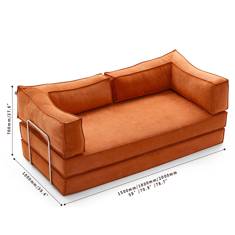 Light Luxury Italian Minimalist Vacuum Compression Sofa Bed Set Modern Small Apartment Living Room Combination