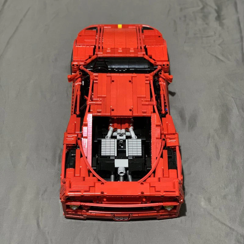 新商品 2596ピース ホットセール モック テクニカル レーシング F-40 レッド スーパーカー モデル 組み立てブロック スピードビークル ブロック おもちゃ 子供 大人向けギフト