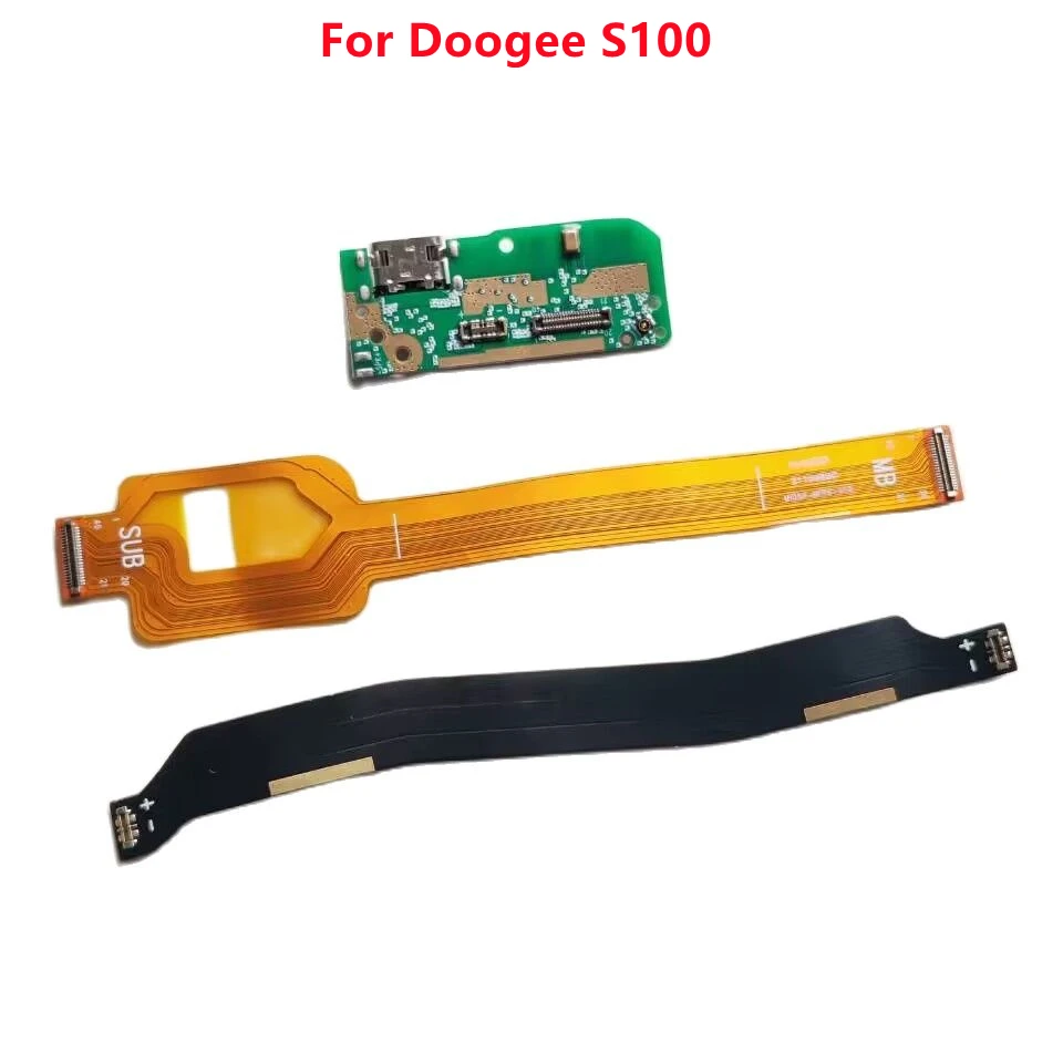 

New Original For DOOGEE S100 Smart Cell Phone USB Board Charging Dock Parts Plug Port With Mainboard Connector Main FPC Cable