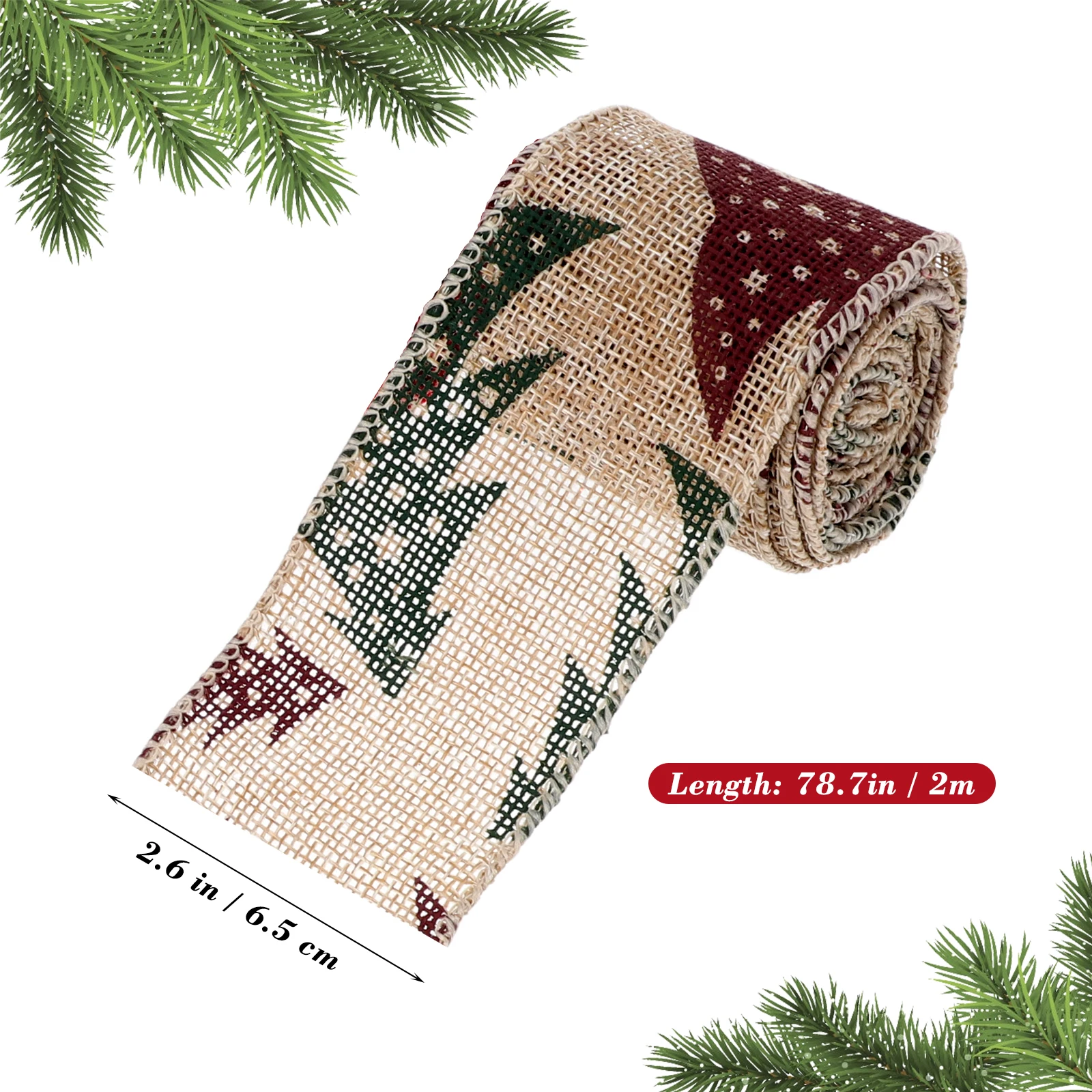 

7pcs White Ribbon Christmas Decoration Gift Wrapping Craft Trim Cloth Party Supplies Holiday Accessories DIY Materials