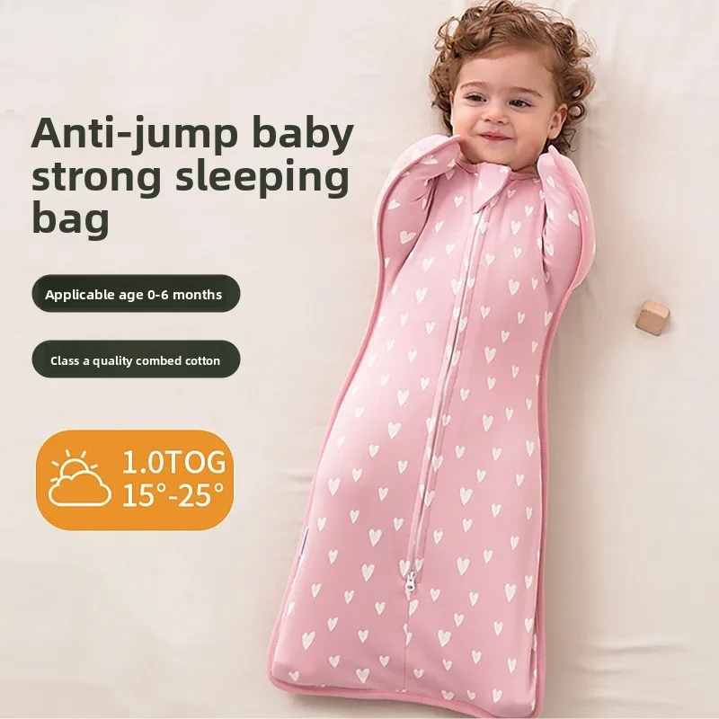 

Baby Sleep Sack Sleepping Bag Unisex Sleeveless 100% Cotton Wearable Bedding Blanket Suit Summer Soft For Baby Toddler