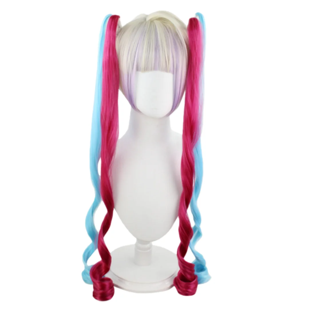 Game NEEDY GIRL OVERDOSIS KAngel Cosplay Pruik Super Hyper God Twin Tails