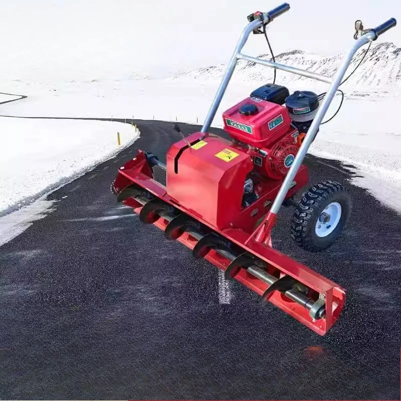 Small snow plow snowblower hand push gasoline self-propelled plow residential property road removal snow thrower