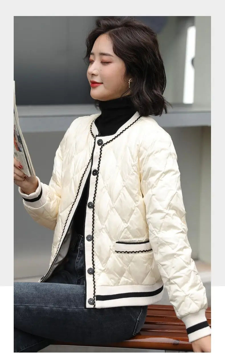 جاكيت تويد نسائي أحمر داكن للخريف بجيوب قابلة للفصل، مريح وعصري بتصميم غير متماثل وطراز هاراجوكو شبابي