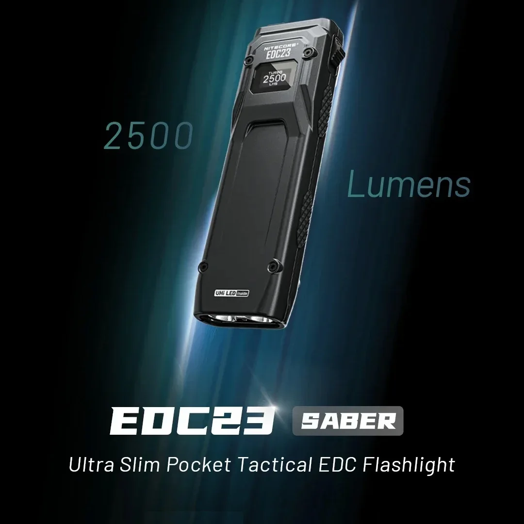 الترا سليم جيب التكتيكية EDC مصباح يدوي UHi LED 2500LM إصلاح Workinglight Porket ضوء شعلة الطوارئ للتخييم والتسلق