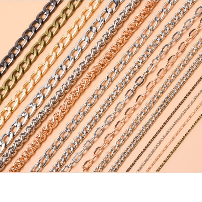 Link Chain Necklace Chain For Jewelry Making DIY Necklace Bracelet Craft Supplies Findings Decorative Bag Accessories