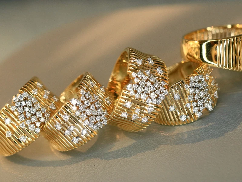 KUGG 100% 18 K イエローゴールドリング高級光沢のあるデザイン 0.40 カラット本物の天然ダイヤモンドの婚約指輪女性のためのハイパーティージュエリー