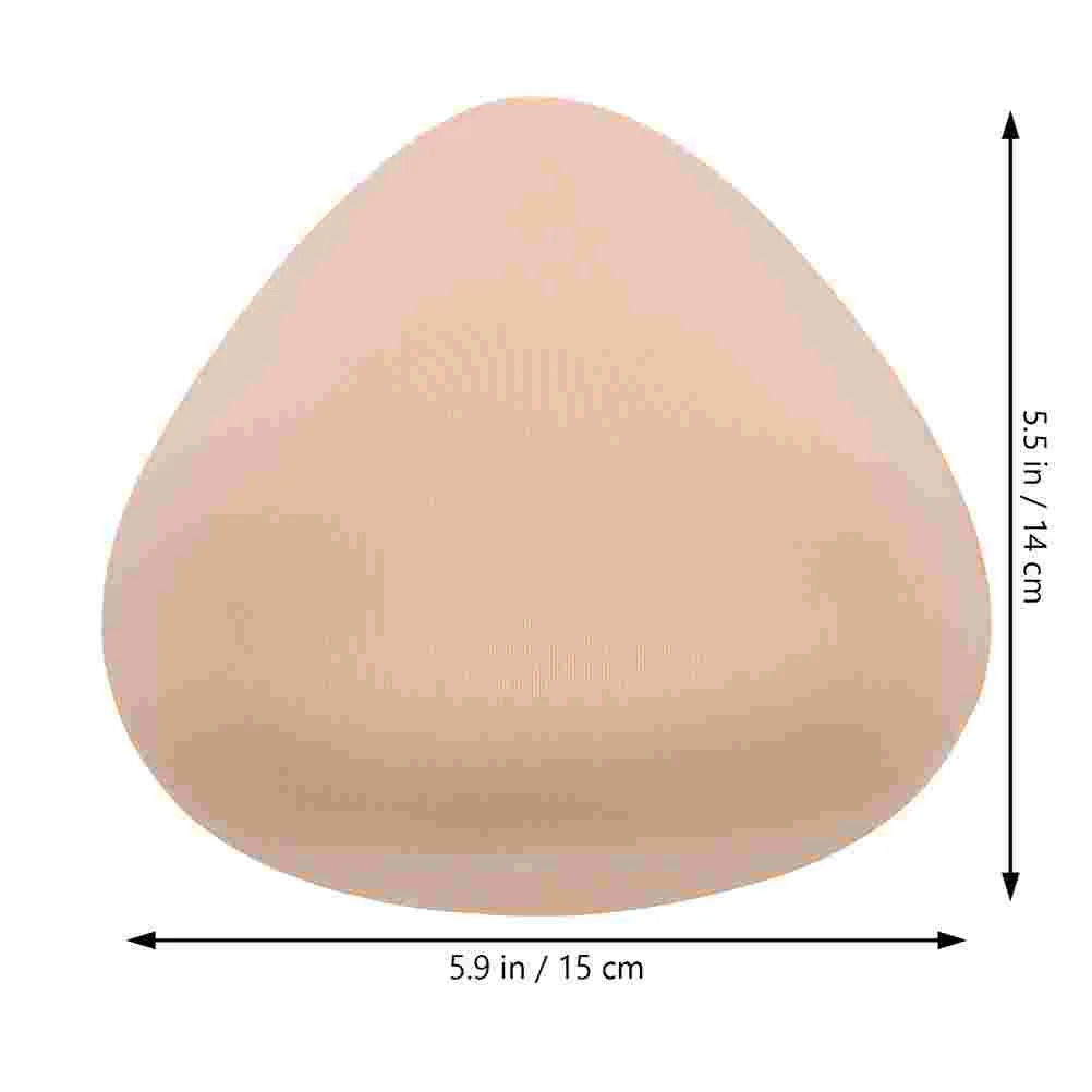 2 Pcs Prosthetic Breast Triangular Sponge Women\'s Miss Bras Bralette Pads Mastectomy Prosthesis