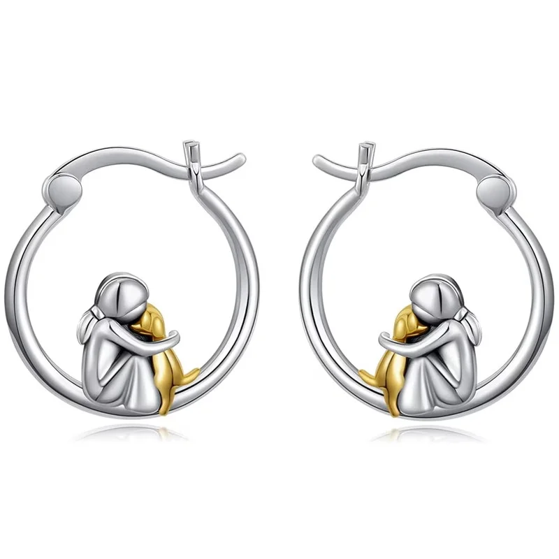 Ces boucles d'oreilles pendantes originales et amusantes, en forme de figurine à deux couleurs et montées jusqu'aux genoux, sont parfaites pour un usage quotidien et décontracté.