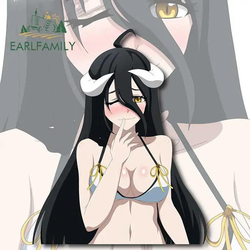 

EARLFAMILY ALBEDO бикини ангел автомобильные аксессуары наклейка сексуальная аниме доска для серфинга лобовое стекло наклейки для ноутбука водостойкие наклейки-каравана