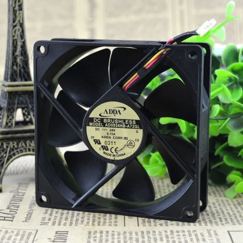 Y   1 PCS New for  ADDA AD0924HB-A72GL 24V 0.15A 3-wire Inverter Cooling Fan # QW.