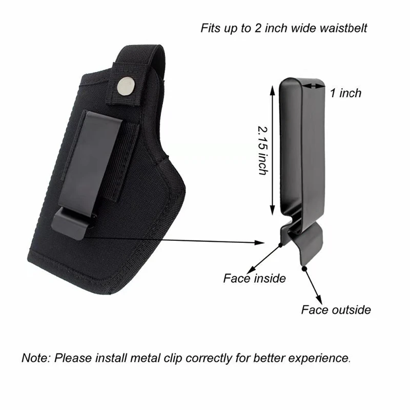 Left Gear Nylon Hunting Bag Universal Pistol Gun Case Small Holster Compact / Subcompact Pistol Holster Hunting Gun Pouch