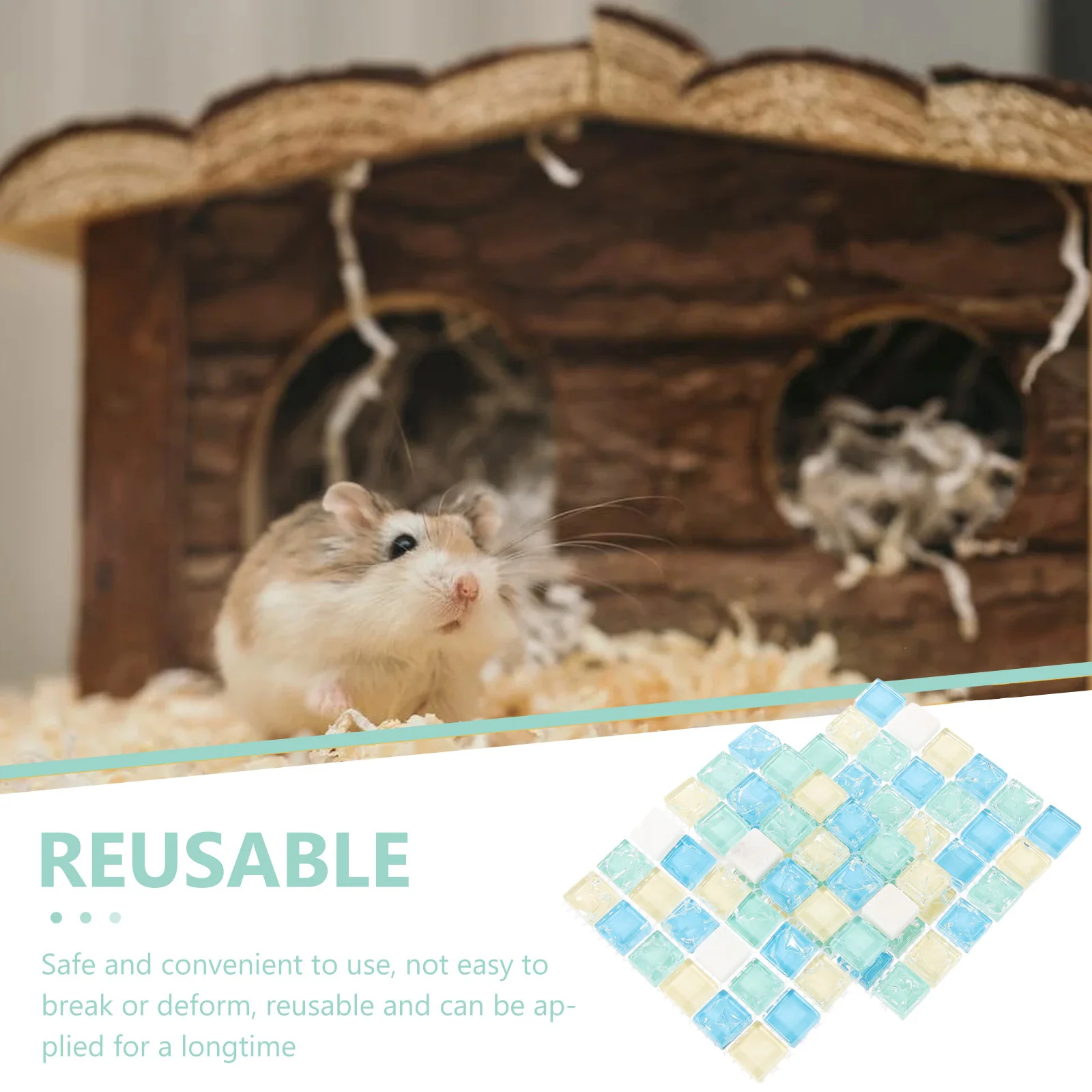 

2Pcs Hamster Cooling Pad Small Summer Cooling Mat for Small Pets Hamsters Bunnies Guinea Pigs Sleeping Cushion