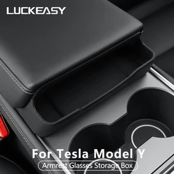 Dla Tesla Model Y 2024 Podłokietnik Schowek na okulary Karta na klucze Telefon Okulary przeciwsłoneczne Organizer Etui Taca Akcesoria do wnętrza samochodu 1 szt.