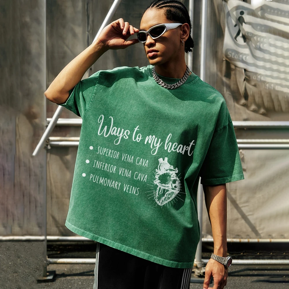 

Y2K Style Top Vintage Unisex Washed T-shirt Summer Clothes Women 2024 Round Neck Short Sleeve Hip Hop High Quality Streetwear