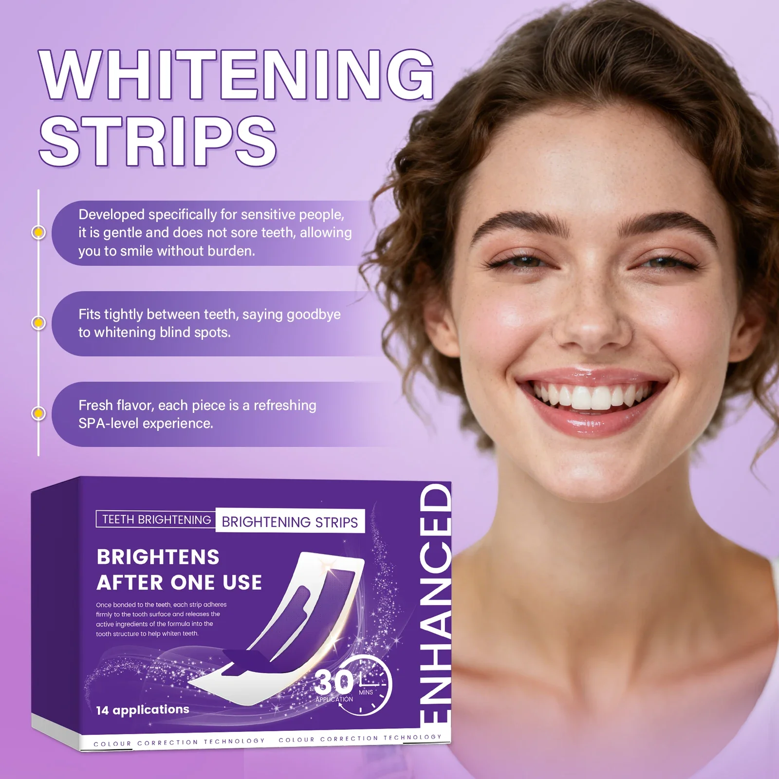 5PCS Teeth Whitening Strips Gentle Sensitive Enamel Coffee Tea Stain Remover Home Dental Brightening Oral Care Kit Fresh Breath