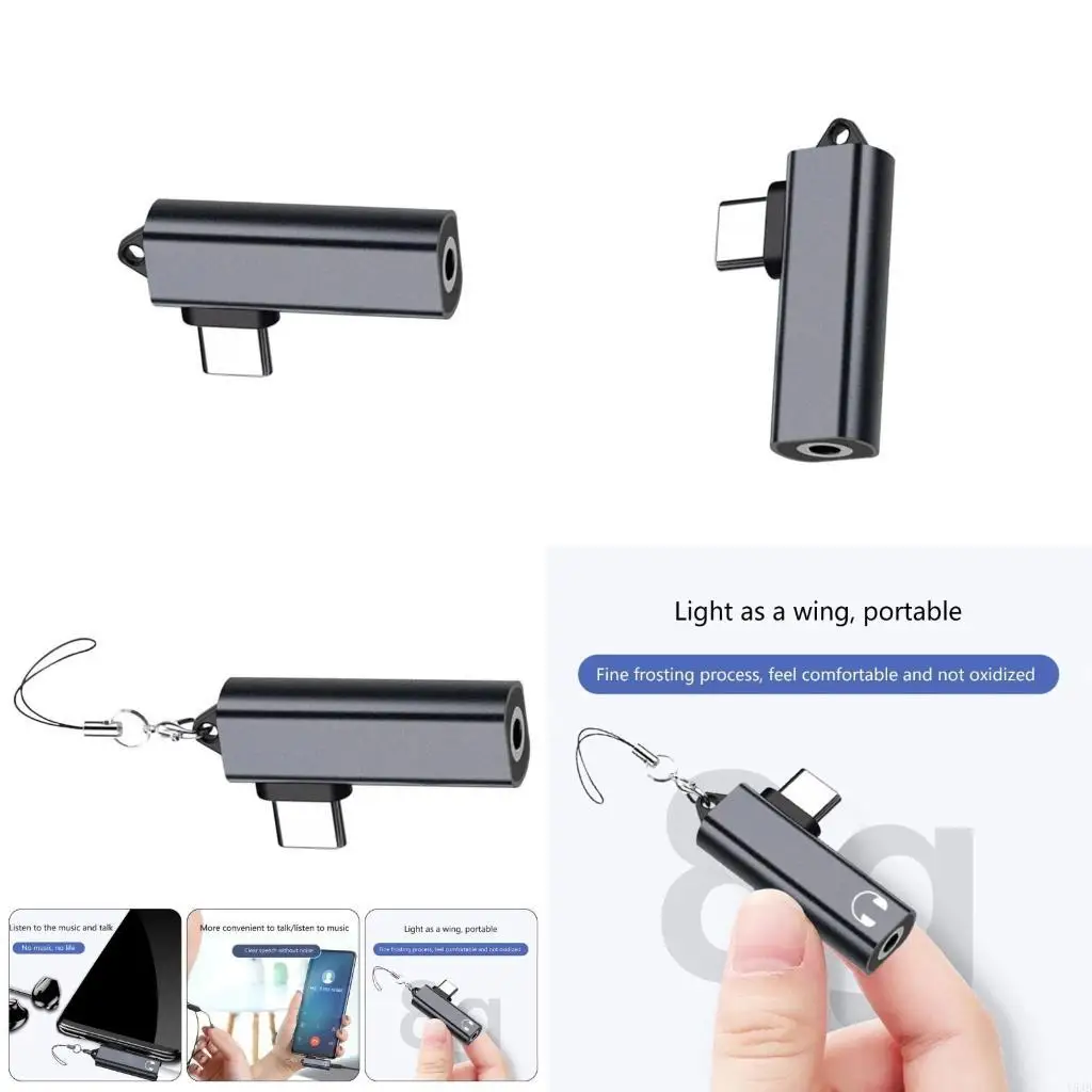 

Y5JB USB Type C до 3,5 -мм Джекс Уаш для наушников USB C Адаптер наушников для телефона 16